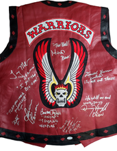 Load image into Gallery viewer, The Warriors Movie Cast Autographed Leather Vest w Quotes Exact Proof ACOA
