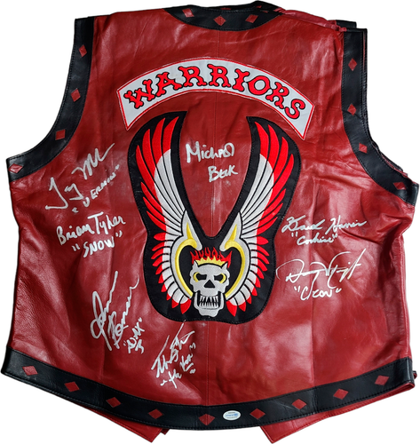The Warriors Movie Cast Autographed Leather Vest Exact Proof