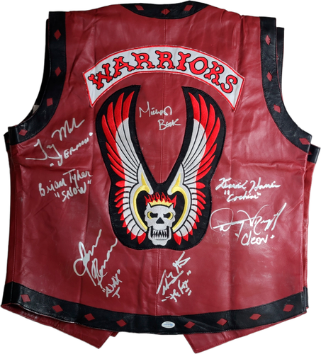 The Warriors Movie Cast Autographed Leather Vest Exact Proof