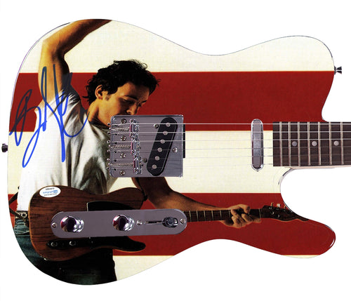 Bruce Springsteen Autographed Born In The USA Lp CD Custom Graphics Photo Guitar