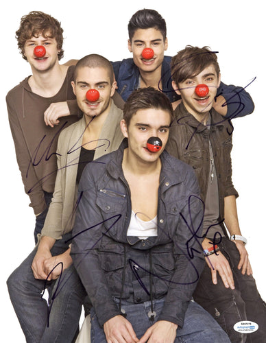 The Wanted Band Nathan Sykes plus Autographed Signed 11x14 Red Noses Photo