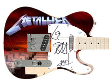 Load image into Gallery viewer, Metallica Signed 1/1 Master of Puppets Album Custom Graphics Fender Guitar
