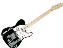 Load image into Gallery viewer, Metallica Signed 1/1 The Black Album Custom Graphics Fender Guitar ACOA
