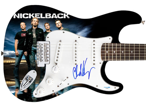 Nickelback Chad Kroeger Autographed Custom Graphics Guitar