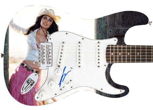 Shania Twain Autographed 1/1 Custom Graphics Guitar