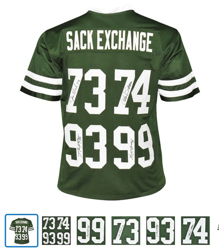 The New York Sack Exchange Autographed Football Jersey JSA Witness ITP