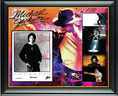 Michael Jackson Signed Photo Display w  