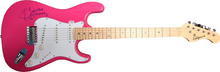 Load image into Gallery viewer, Tabitha Stevens Porn Star Autographed Hot Pink Electric Guitar PSA
