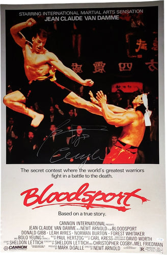 Bolo Yeung Autographed Bloodsport 24x36 Poster w Chong Li Exact Proof