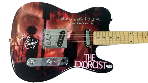 The Exorcist Linda Blair Autographed Signed Custom Photo Guitar