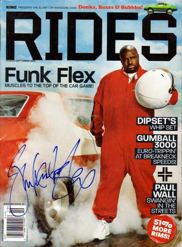 Funk Flex Autographed Signed Rides Magazine 