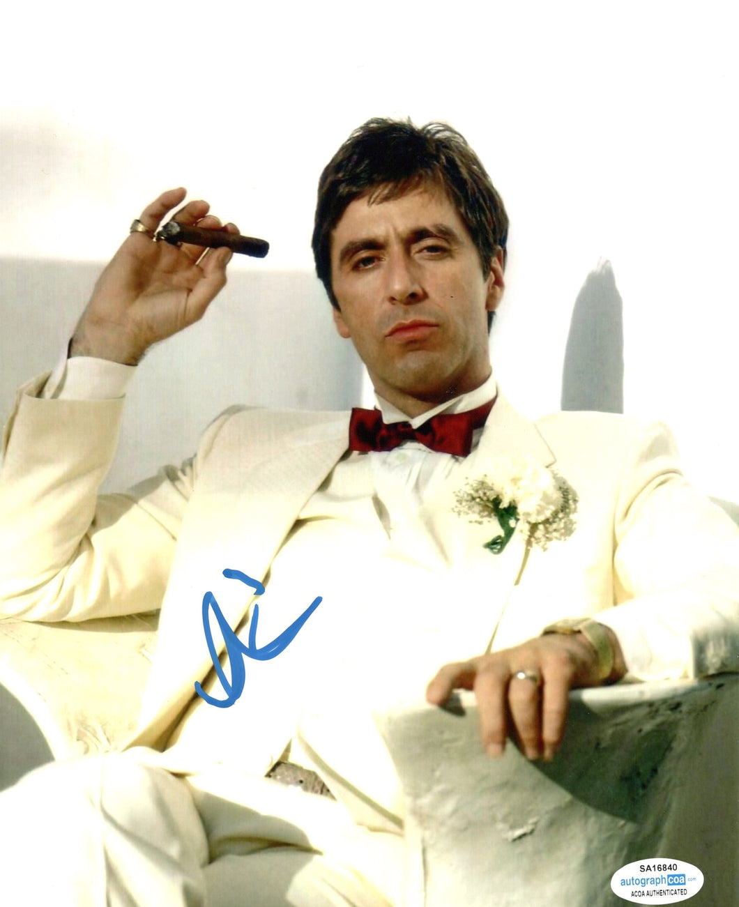 Al Pacino Autographed Signed 8x10 Smoking Cigar Photo