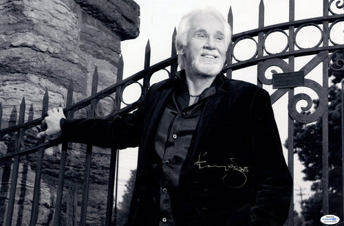 Kenny Rogers Autographed Signed 12x18 B/W Photo