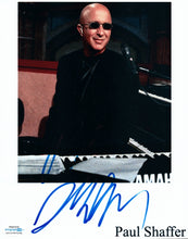 Load image into Gallery viewer, Paul Shaffer Autographed 8x10 Photo Late Show David Letterman CBS Orchestra

