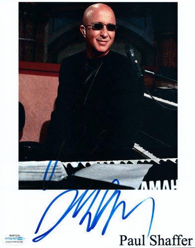 Paul Shaffer Autographed 8x10 Photo Late Show David Letterman CBS Orchestra
