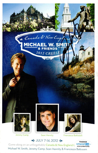 Michael W. Smith Signed 2012 Cruise Promo 6x9 Photo Card