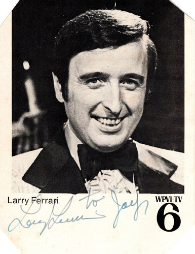 Larry Ferrari Signed Custom WPTI TV6 4x6 Promo Card Personalized To Jay