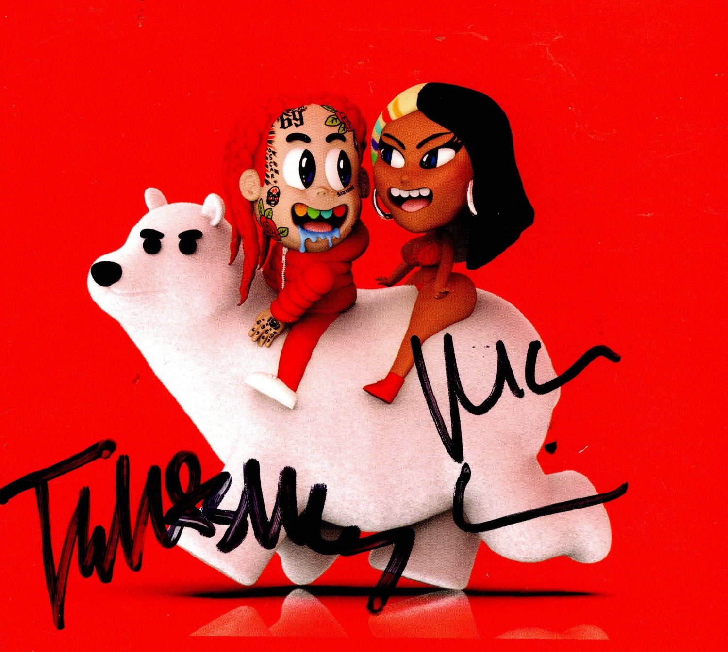 Tekashi 69 6ix9ine & Nicki Minaj Signed Trollz CD Autographed