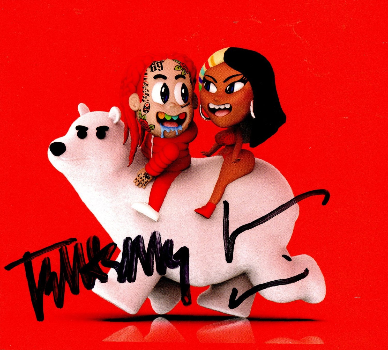 Tekashi 69 6ix9ine & Nicki Minaj Autographed Trollz CD Signed