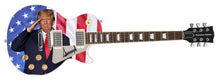 Load image into Gallery viewer, President Donald Trump Autographed USA Flag Salute Custom Graphics Guitar
