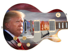 Load image into Gallery viewer, President Donald Trump Autographed Custom Fighting For America Graphics Guitar
