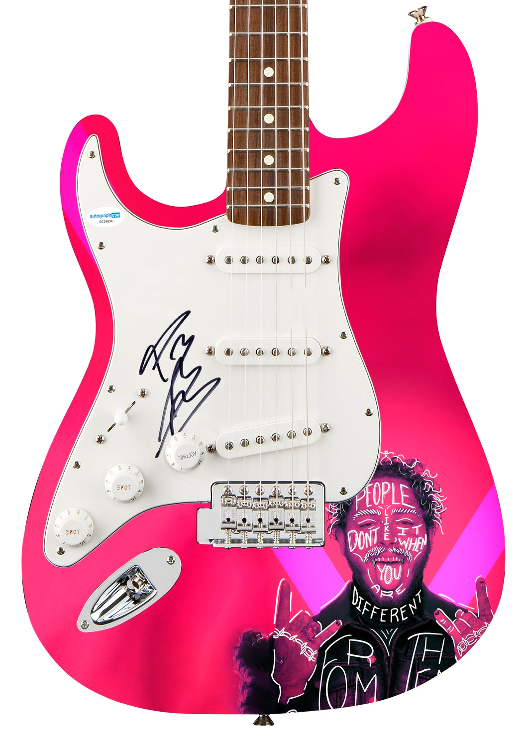 Post Malone Signed Custom Graphics Graphics Guitar