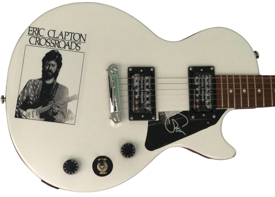 Eric Clapton Signed Custom Graphics Crossroads Epiphone Les Paul Guitar
