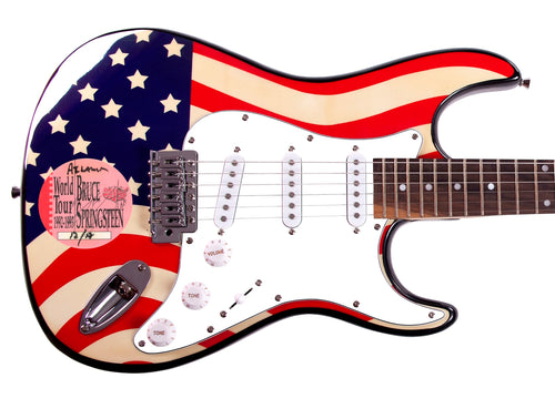 Bruce Springsteen Autographed USA Flag Signature Edition Graphics Guitar