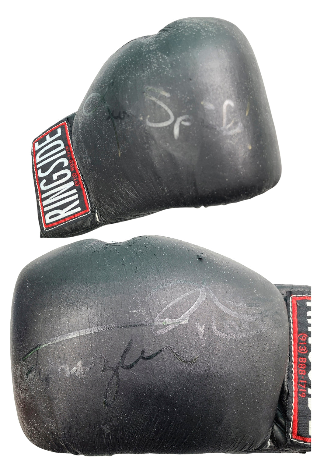 Leon Spinks Joe Frazier + Signed Vintage Ringside Boxing Gloves