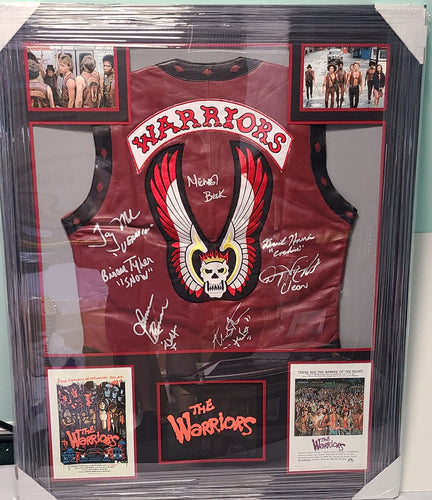 The Warriors Movie Signed Leather Vest Custom Framed Display Exact Proof