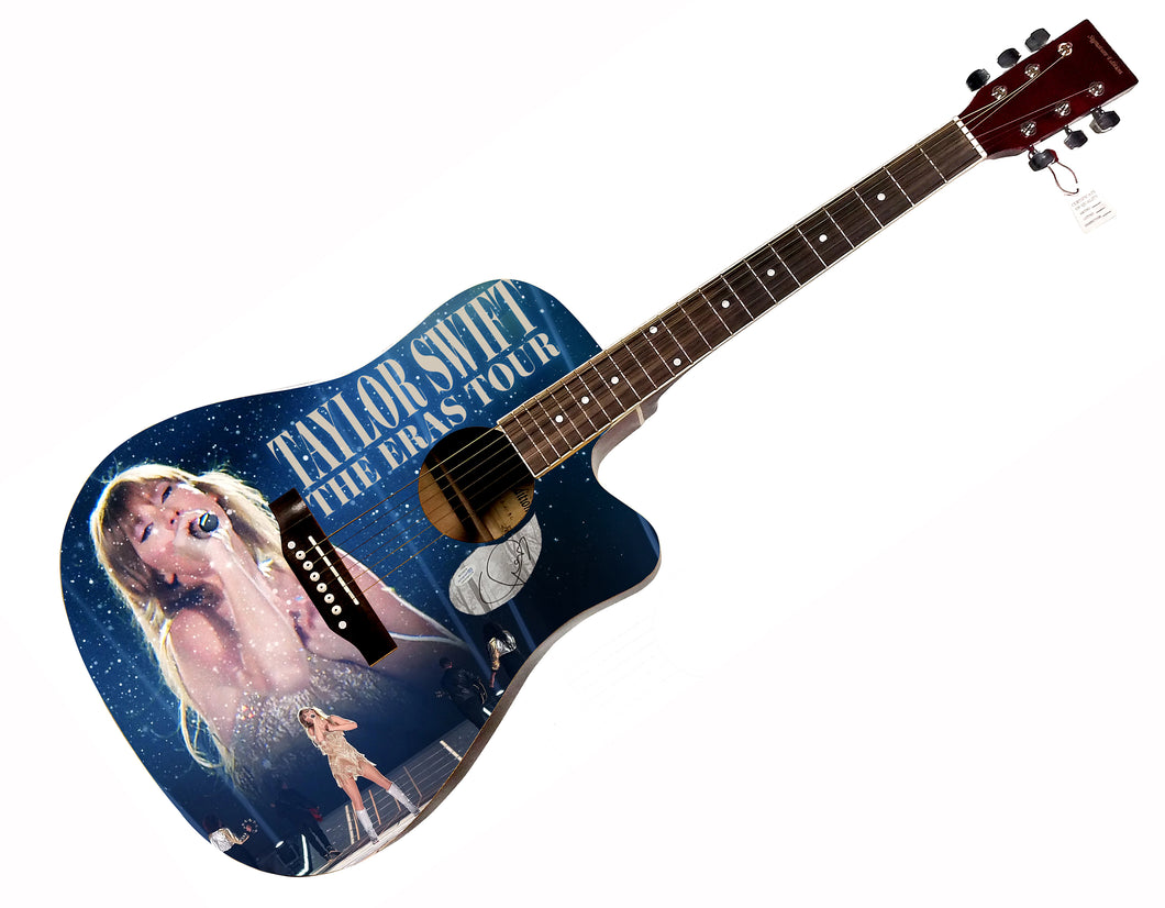 Taylor Swift Autographed The Eras Tour Acoustic Custom Graphics Photo Guitar ACOA