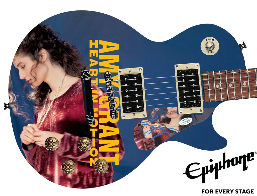 Amy Grant Epiphone Signed Custom Photo Graphics Guitar ACOA