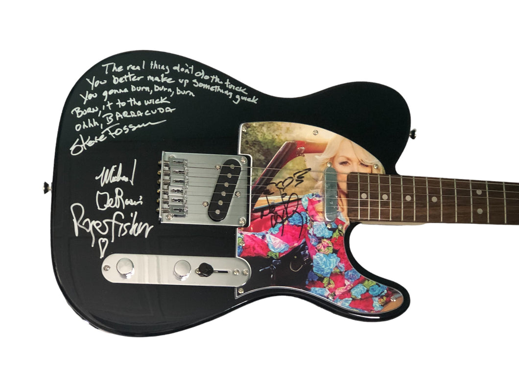 Heart Band Autographed Fender Guitar with Barracuda Lyrics