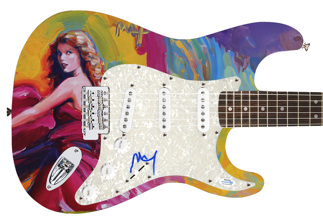 Peter Max Taylor Swift Artist Autographed Custom Graphics 1/1 Guitar ACOA