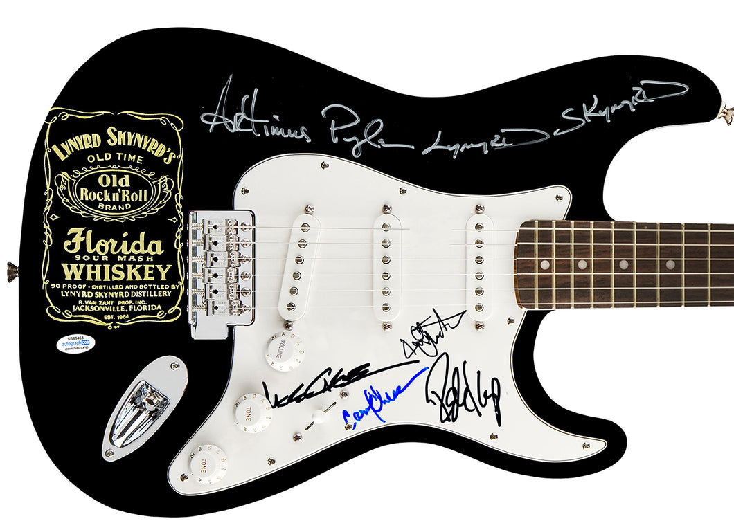 Lynyrd Skynyrd Autographed Photo Graphics Guitar Exact Proof ACOA