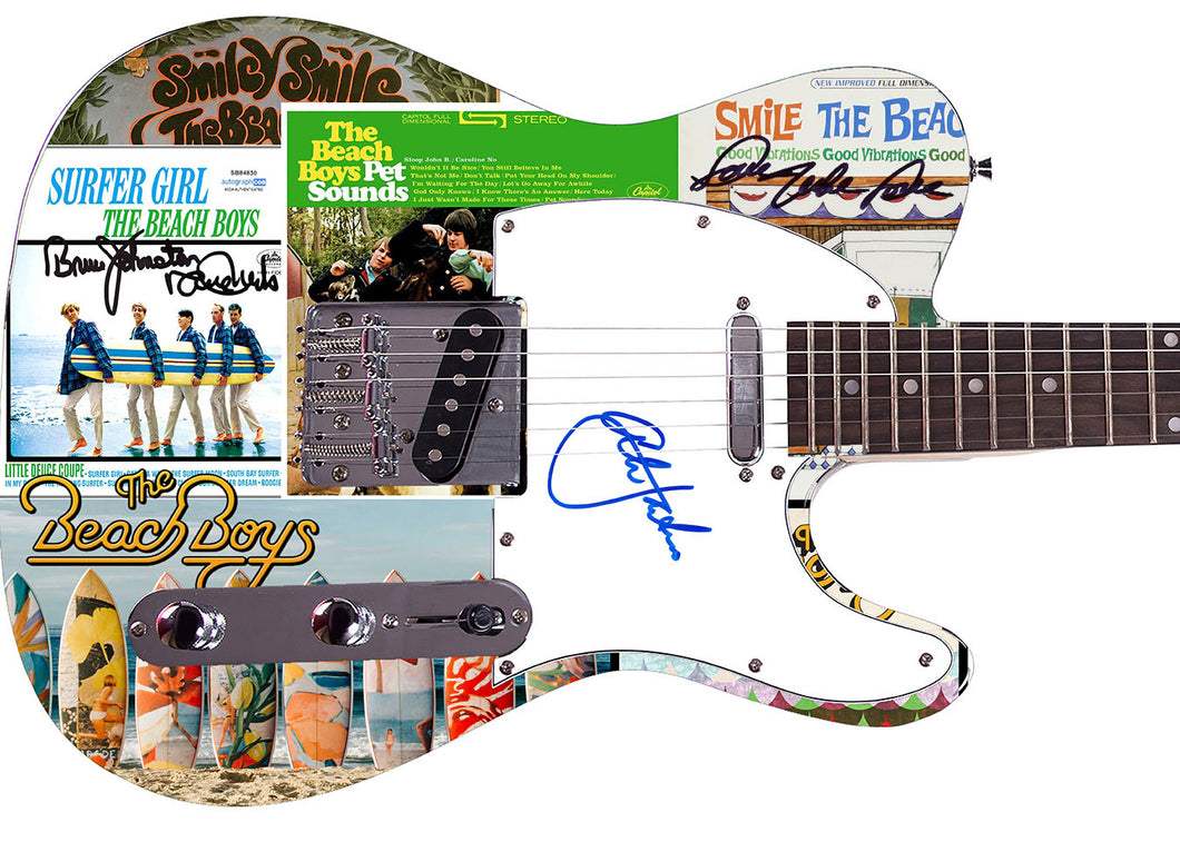The Beach Boys Autographed Signed Graphics Album Lp Cd Guitar ACOA Exact Proof