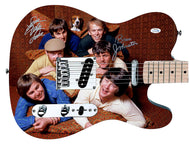 The Beach Boys Bruce Johnston Mike Love Autographed Graphics Guitar Exact Proof ACOA
