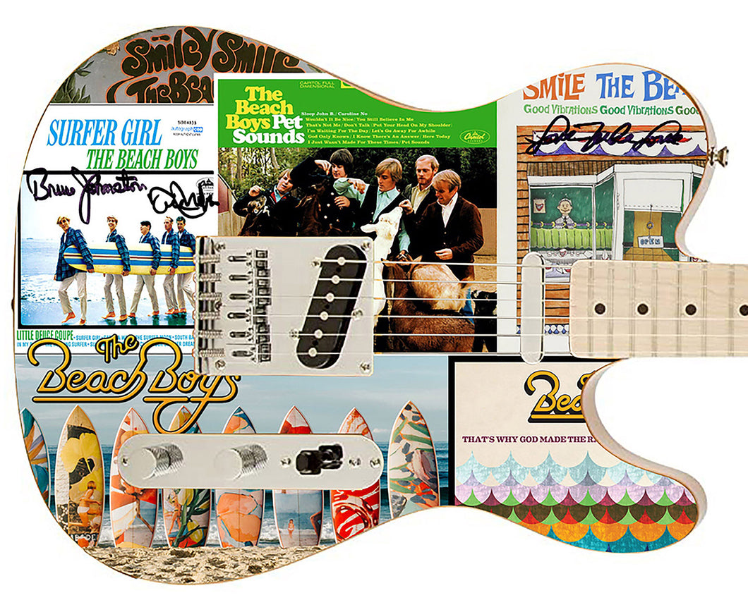 The Beach Boys Autographed Albums Photo Graphics Fender Guitar Exact Proof ACOA