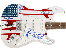 Load image into Gallery viewer, The Beach Boys Signed USA Surfin Graphics Photo Guitar ACOA Exact Proof
