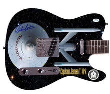 Load image into Gallery viewer, William Shatner Autographed Star Trek U.S.S. Enterprise Custom Graphics Guitar
