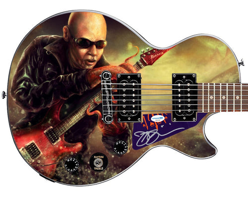 Joe Satriani Signed Custom 1/1 Surfing w Alien Epiphone Graphics Guitar