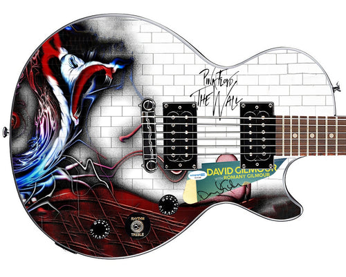 Pink Floyd David Gilmour Signed Custom The Wall Epiphone Graphics Guitar