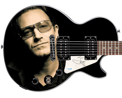 U2 Bono Signed Custom Epiphone Graphics Guitar