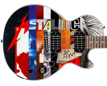 Load image into Gallery viewer, Metallica James Hetfield Signed Epiphone &quot;Album Collage&quot; Graphics Guitar
