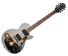 Load image into Gallery viewer, Jennifer Lopez Signed Custom Epiphone &quot;Belly Shirt Bad A**&quot; Graphics Guitar
