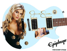 Load image into Gallery viewer, Jessica Simpson Epiphone Signed Custom Photo Graphics Guitar ACOA
