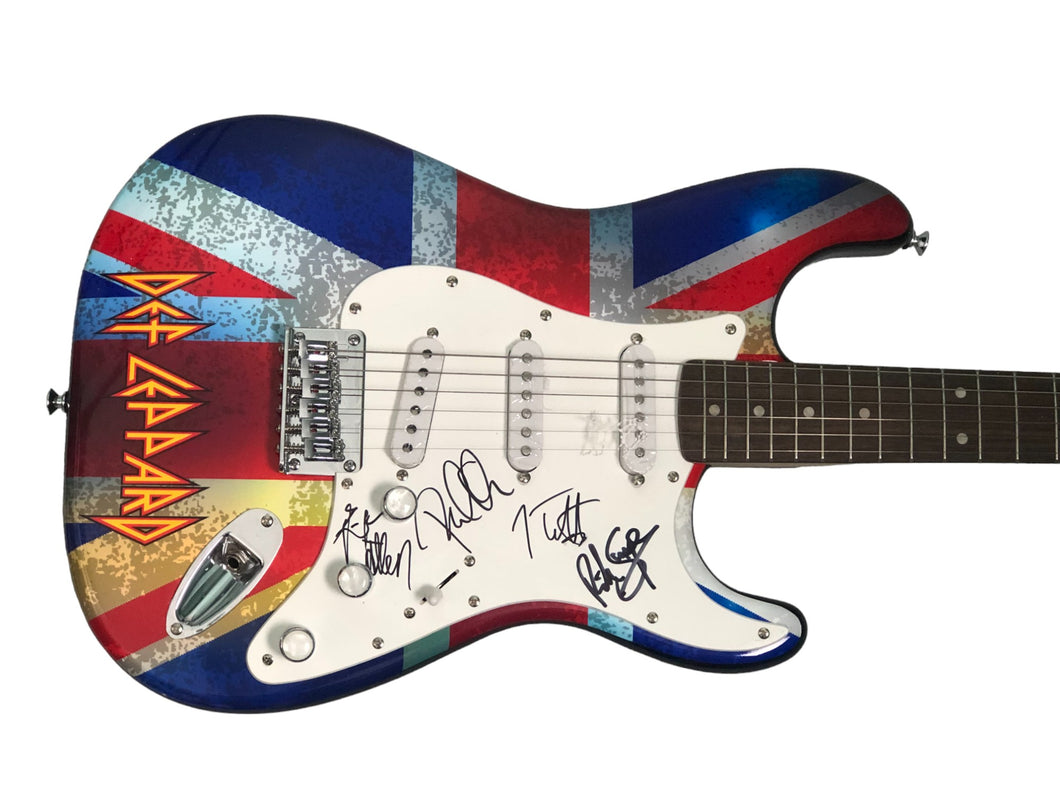 Def Leppard Autographed Custom Graphics Fender Guitar