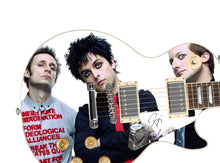 Load image into Gallery viewer, Green Day Signed &quot;Punk Trio&quot; Custom 1/1 Signature Edition Graphics Guitar
