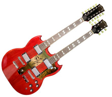 Load image into Gallery viewer, Led Zeppelin Jimmy Page &amp; Robert Plant Signed Double Neck SG Guitar
