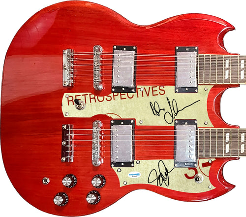 Rush Signed 18-String Double Neck SG Signature Edition Graphics Guitar